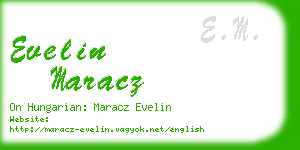 evelin maracz business card